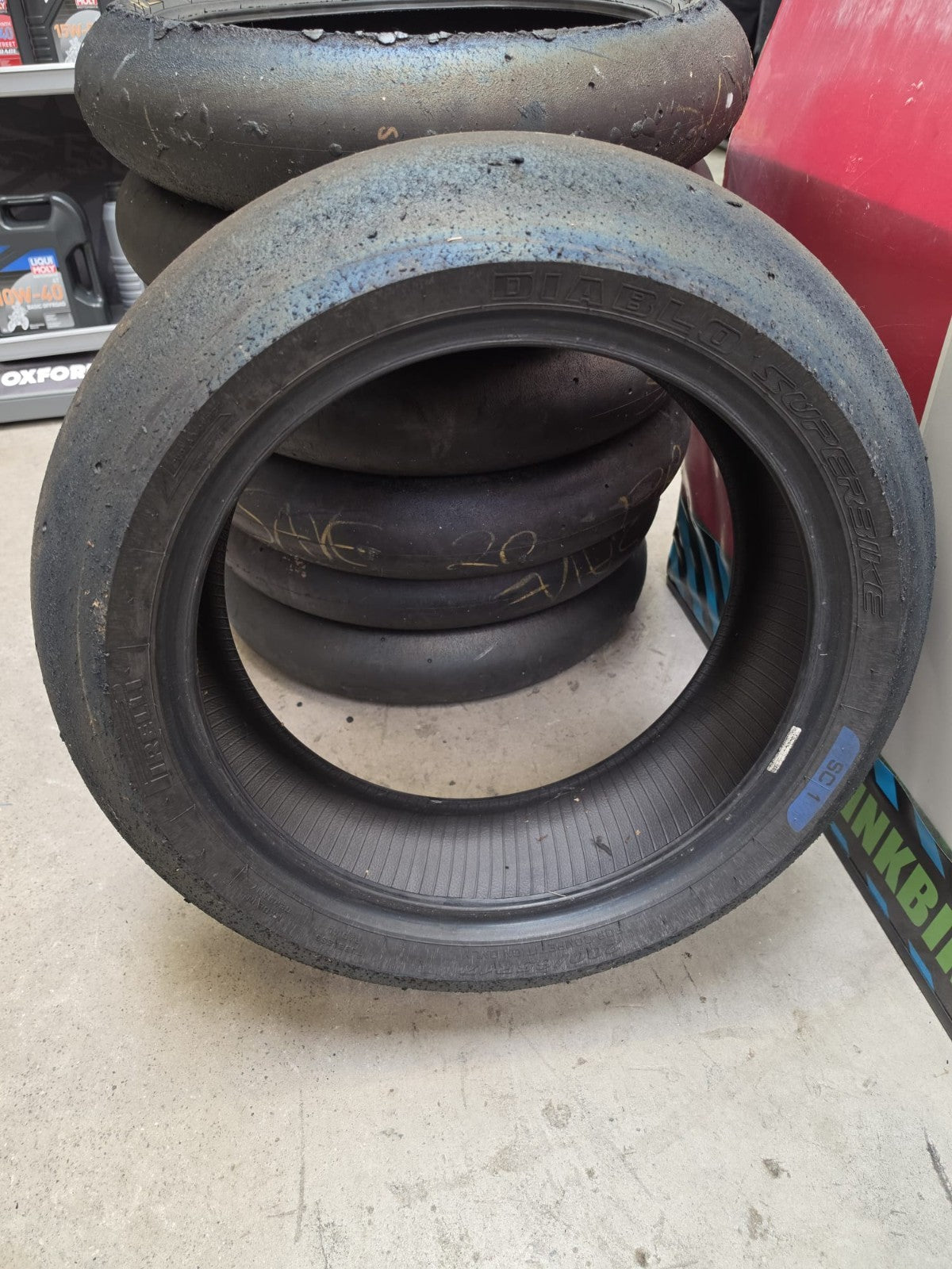 Pirelli Diablo Superbike SC2 120/70-17 Used BSB Scrub Motorcycle Tyre - SR2