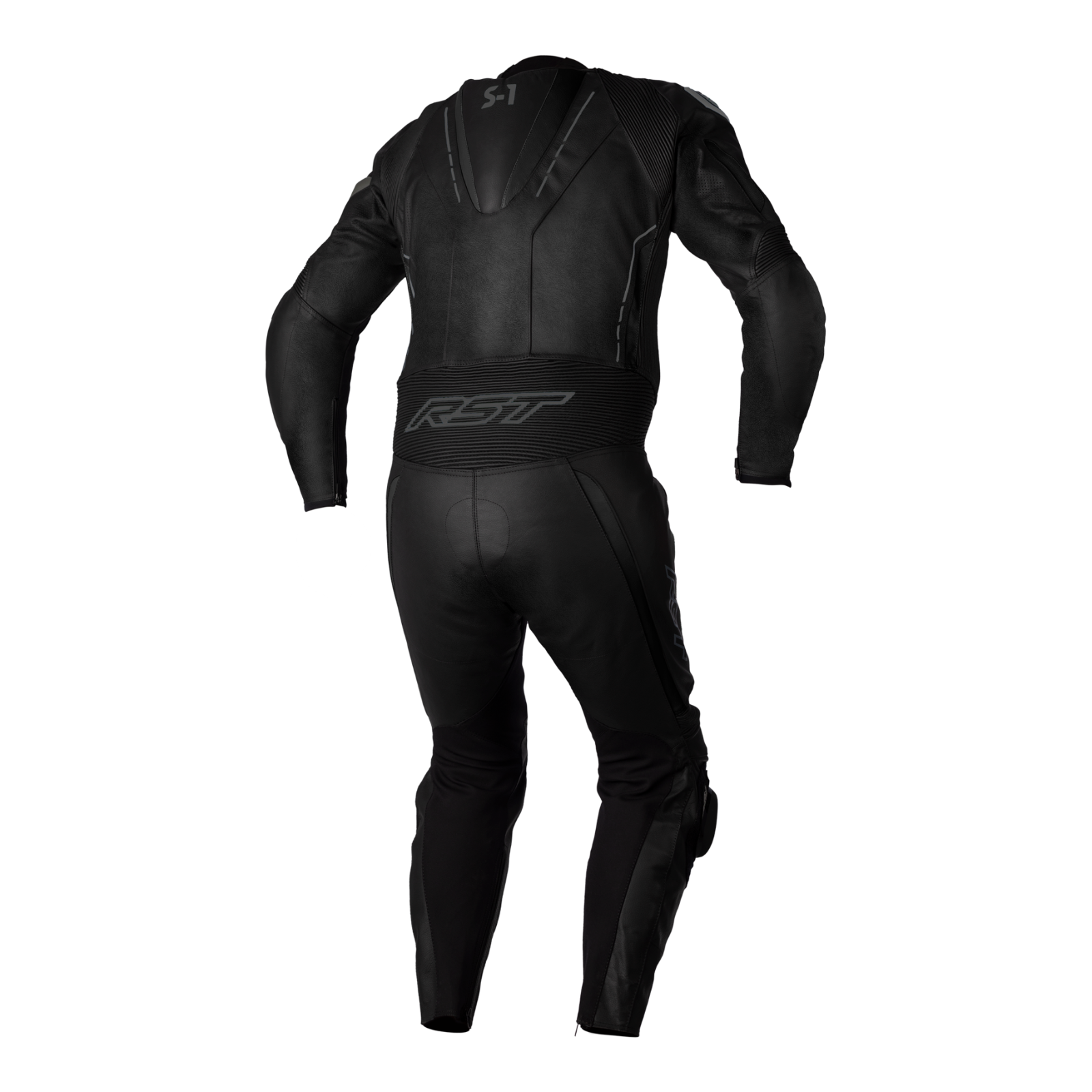 RST S1 CE AAA Rated Leather Motorcycle Motorbike Race 1 Pc Suit Black Black