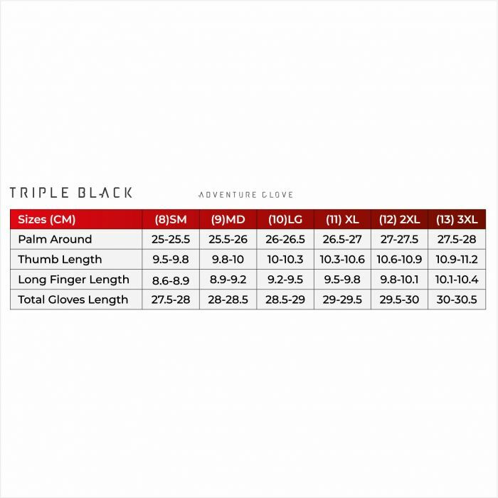 Bike It "Triple Black" All-Seasons Waterproof Motorcycle Motorbike Glove