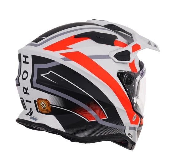Airoh Commander 2 Adventure ECE 22.06 Carbon Motorcycle Helmet Orange/Grey Matt