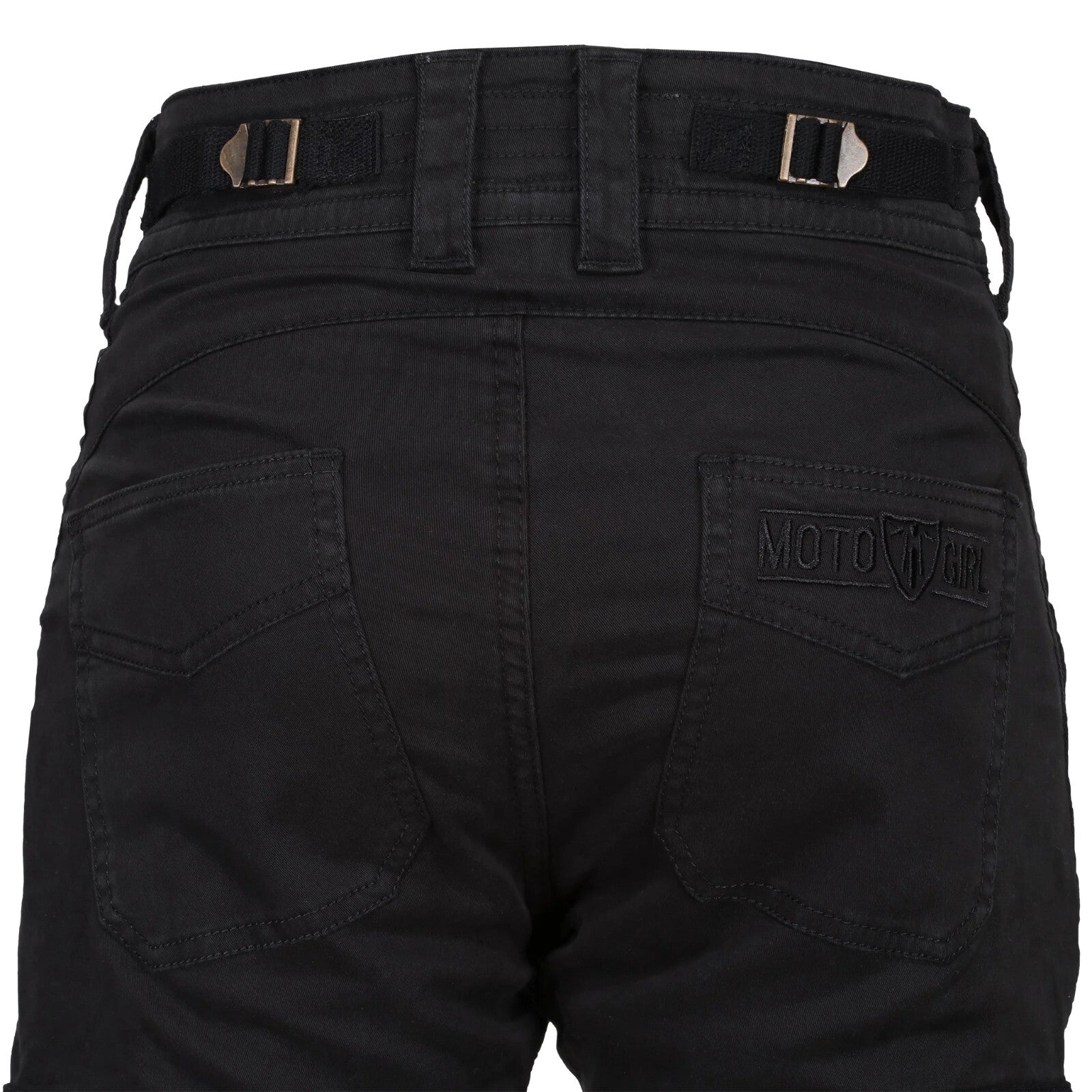 Moto Girl Lara Cargo Black Ladies Motorcycle Motorbike Armoured Cargo Trousers