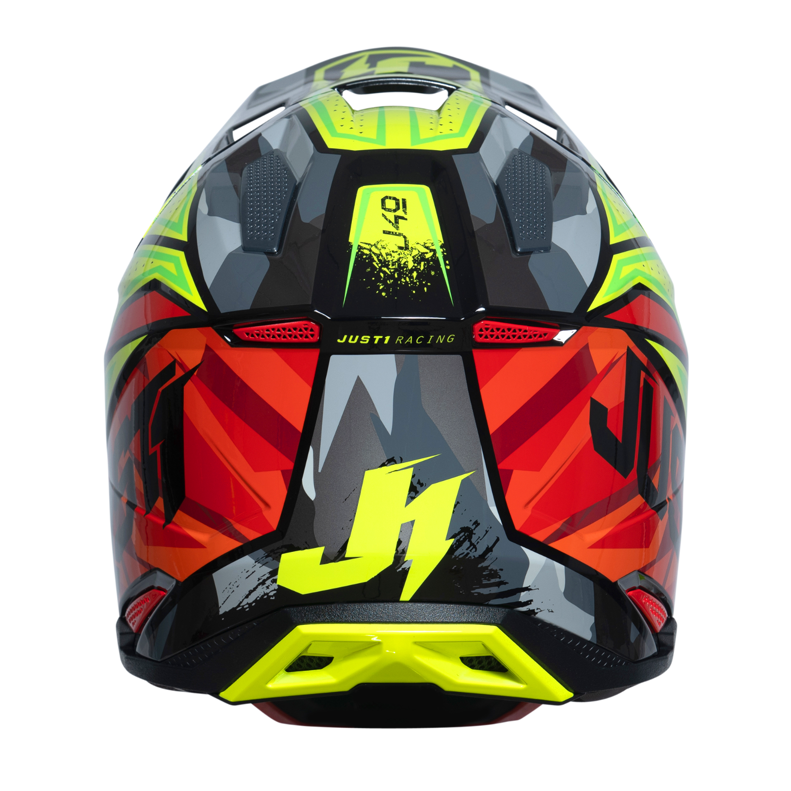 Just1 J40 Motocross Motorcycle Motorbike Helmet Shooter Camo / Red / Black