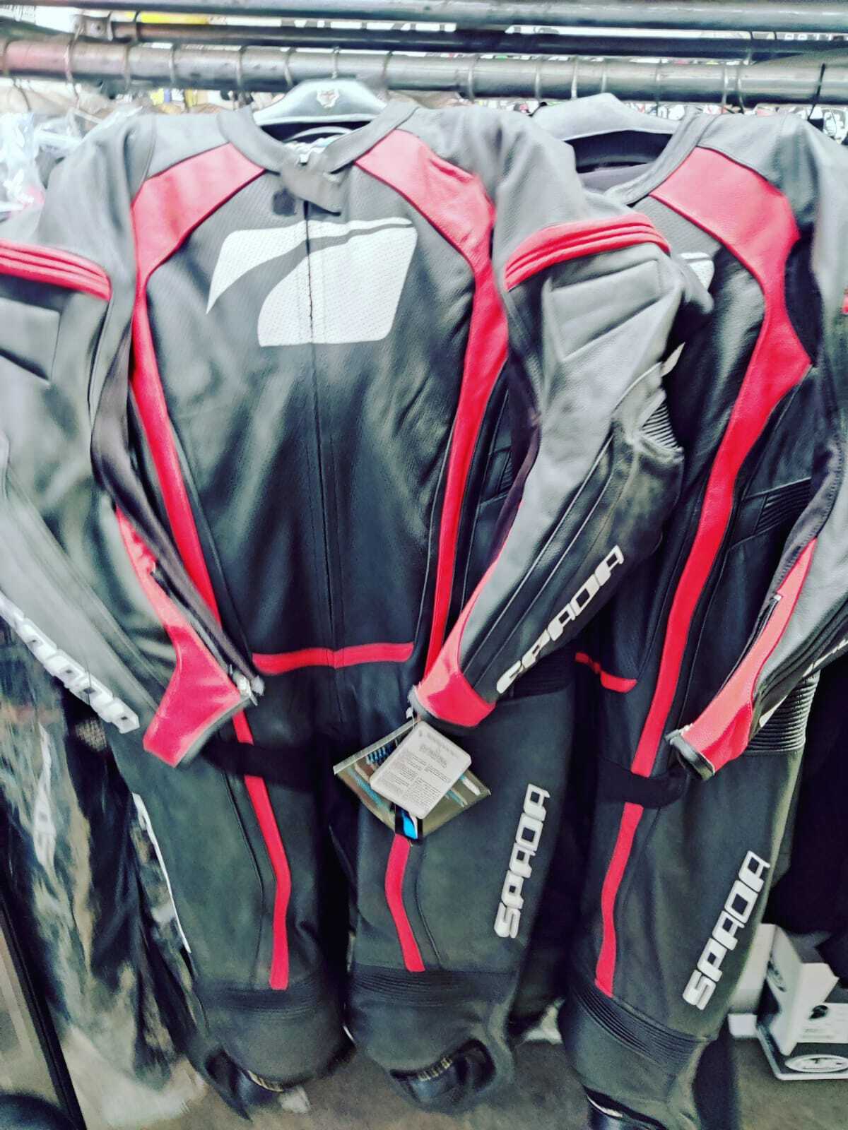 Spada Race School Mens Leather 1 Piece Motorcycle Motorbike Sports Race Suit