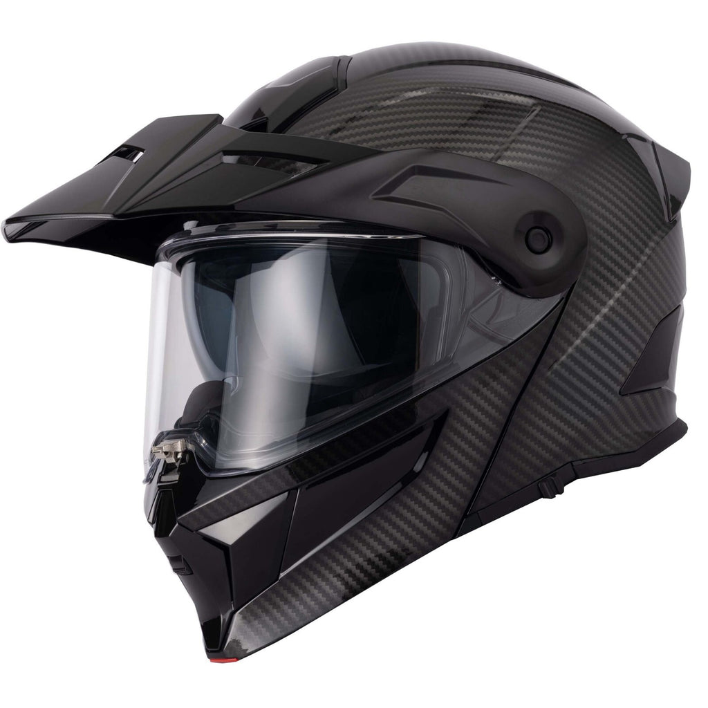 VCAN H276 Sonic Flip Front Carbon Effect ECE 2206 Motorcycle Motorbike Helmet