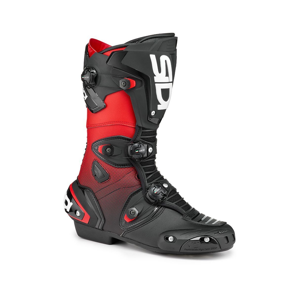 Sidi Mag-1 Sports Race Track Day Adjustable Motorcycle Motorbike Boots Red Black