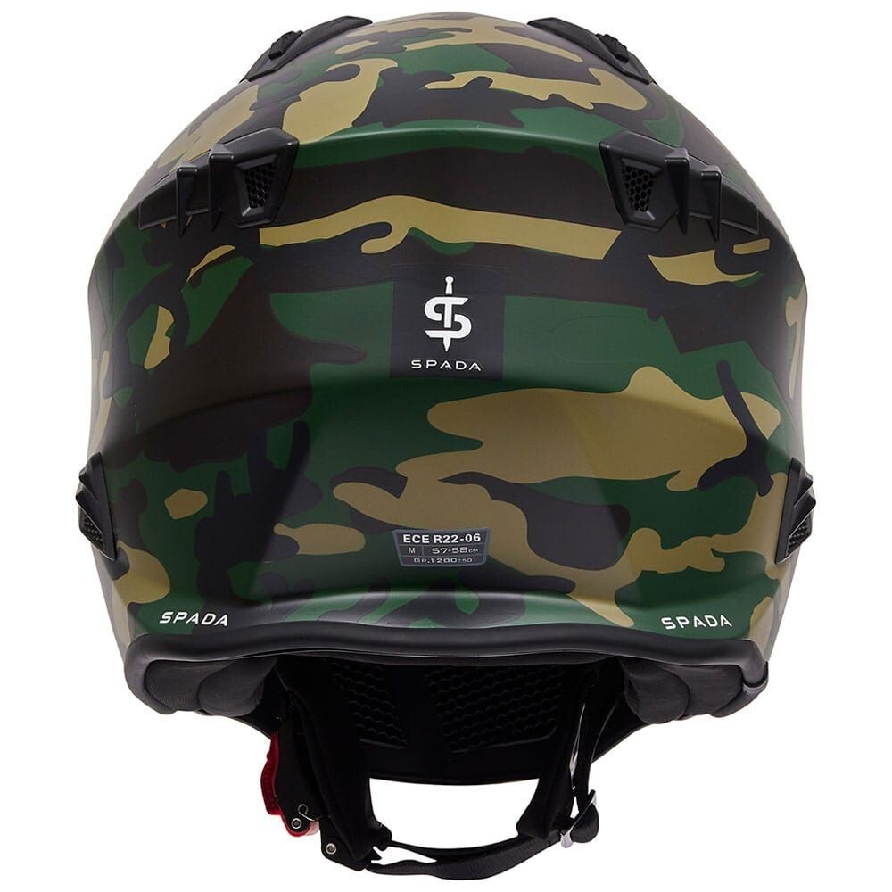 Spada Storm 06 Convertible Street Fight Style Motorcycle Motorbike Helmet Camo