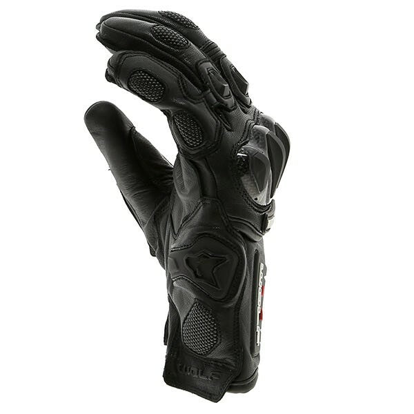 Wolf 2475 Kangaroo GT-S Sport Leather Motorcycle Motorbike Glove - Black