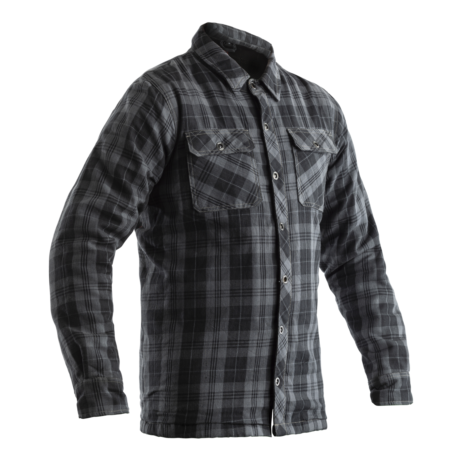 RST Lumberjack CE Aramid Armoured Motorcycle Motorbike Textile Shirt Grey Check
