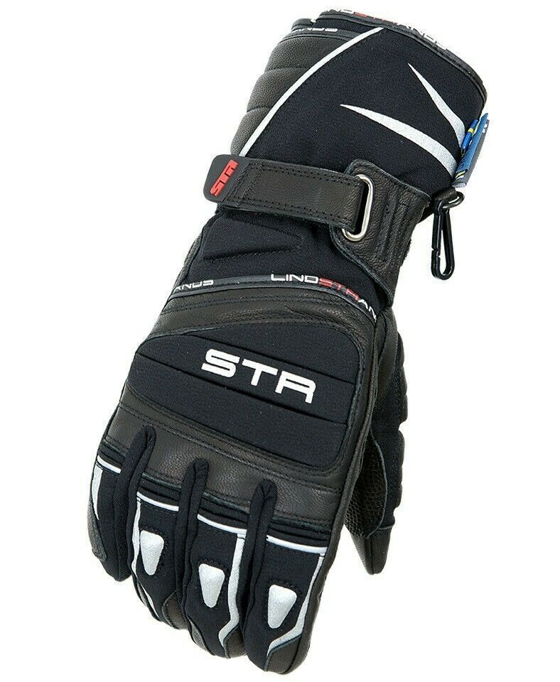 Lindstrands Ajax Leather Textile Waterproof Motorcycle Motorbike Gloves