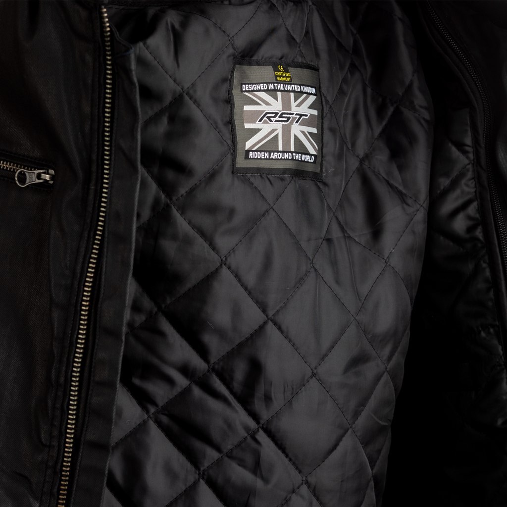 RST Brixton Classic Waxed CE Textile Waterproof Motorcycle Motorbike Jacket