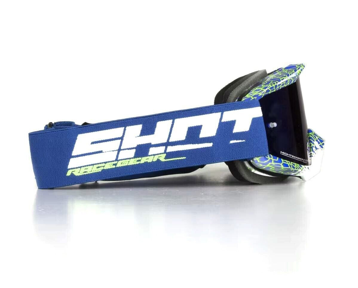 Shot Iris Dunke Blue/Neon Yellow Glossy Motocross Goggles