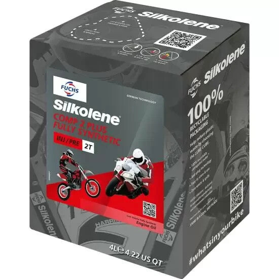 Fuchs Silkolene 2-Stroke Comp 2 Plus Fully Synthetic Motorcycle Engine Oil - 4L