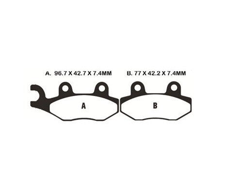Lextek Replacement Brake Pads FA185 FA135 FDB497 DP411 SBS611 - Yamaha, Suzuki