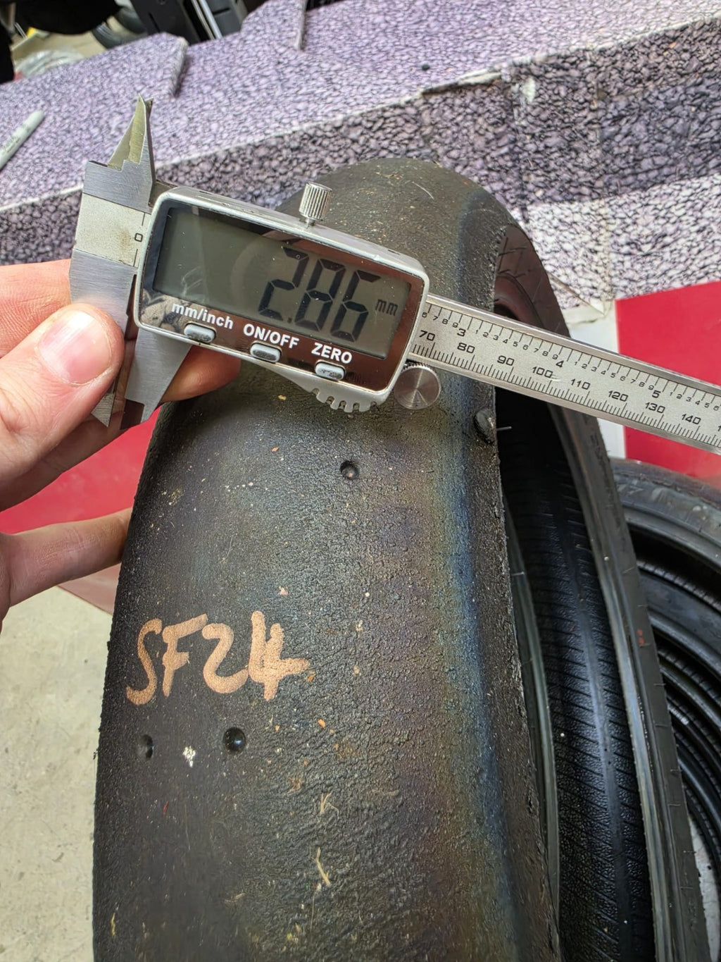 Pirelli Diablo Superbike SC1 125/70-17 Used BSB Scrub Motorcycle Tyre - SF24