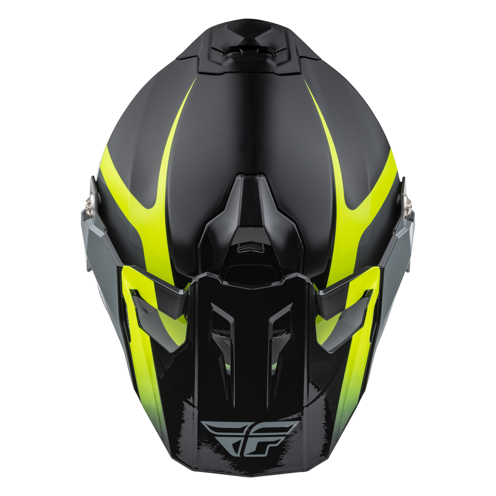 Fly Racing Trekker Pulse Dual Sport Adventure Motorcycle Bike Helmet Black HiViz
