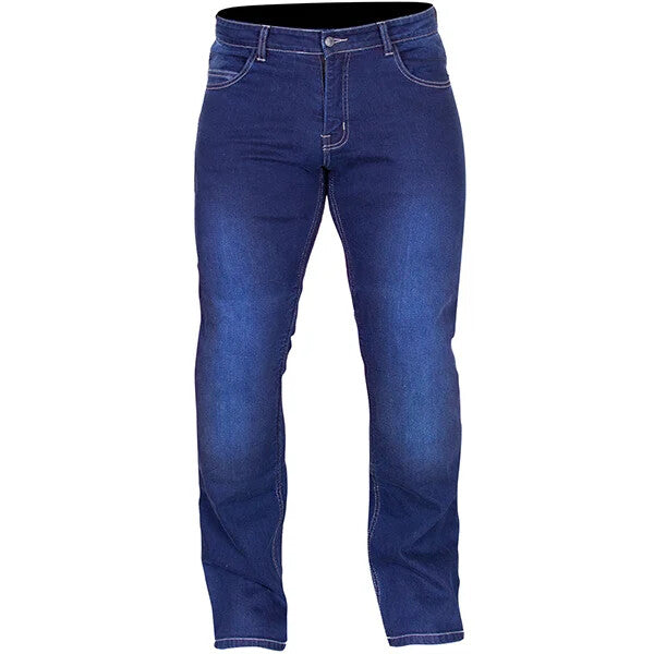 Route One Cooper Multi Layer Armoured Aramid Motorcycle Motorbike Jeans Blue