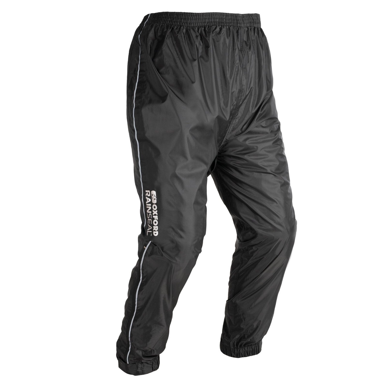 Oxford Rainseal Waterproof Motorcycle Motorbike Over Pants Trousers -  Black