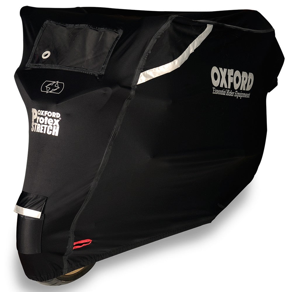 Oxford Protex Stretch Outdoor Premium Motorcycle Stretch-Fit Cover  Medium CV161