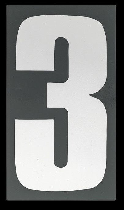 Bike It 6 Inch Motorcycle Motorbike Race Numbers - White - 10 Pack