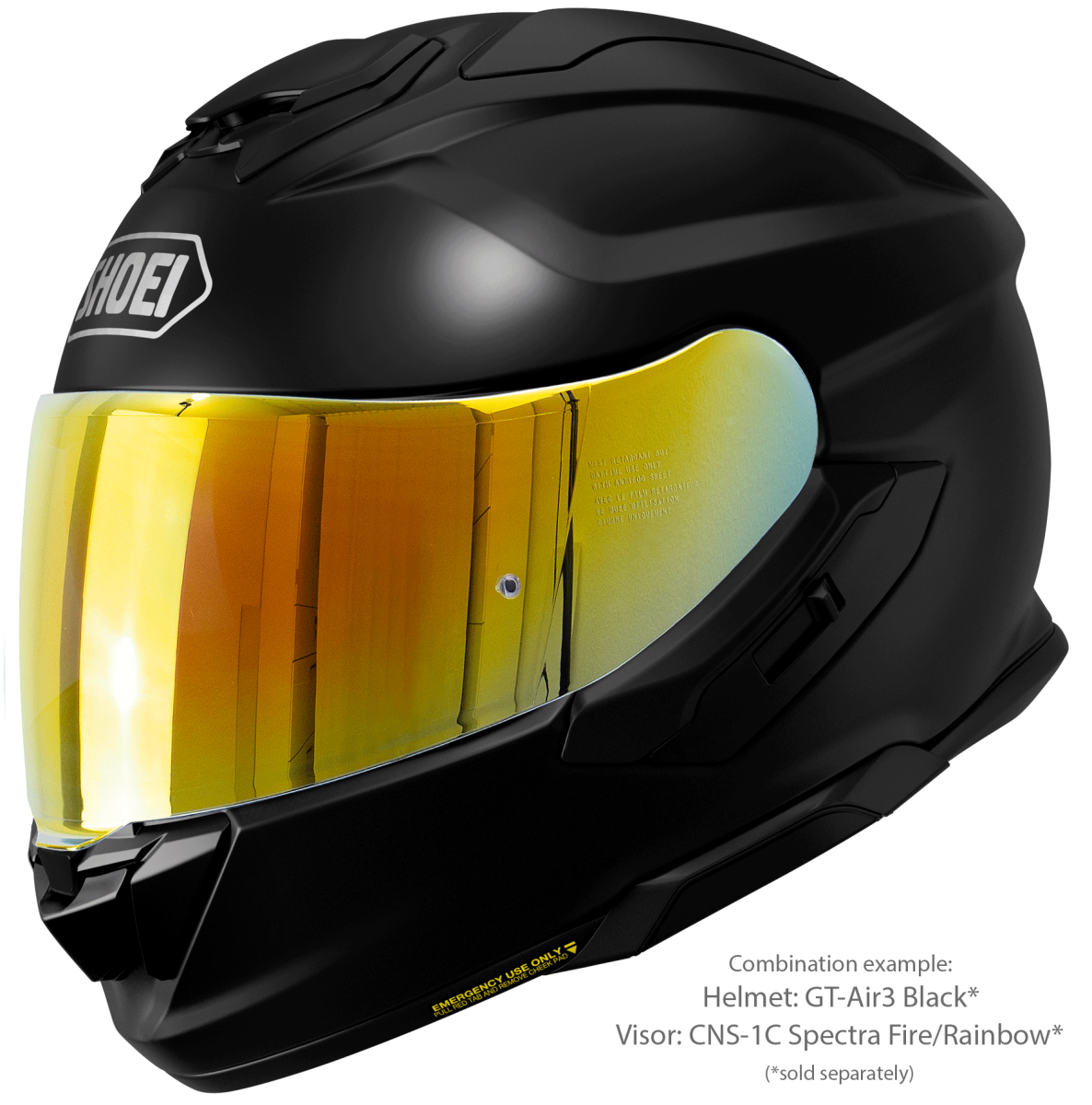 Genuine Shoei CNS-1C Pinlock Ready Spectra Fire Orange Visor Shoei GT Air 3