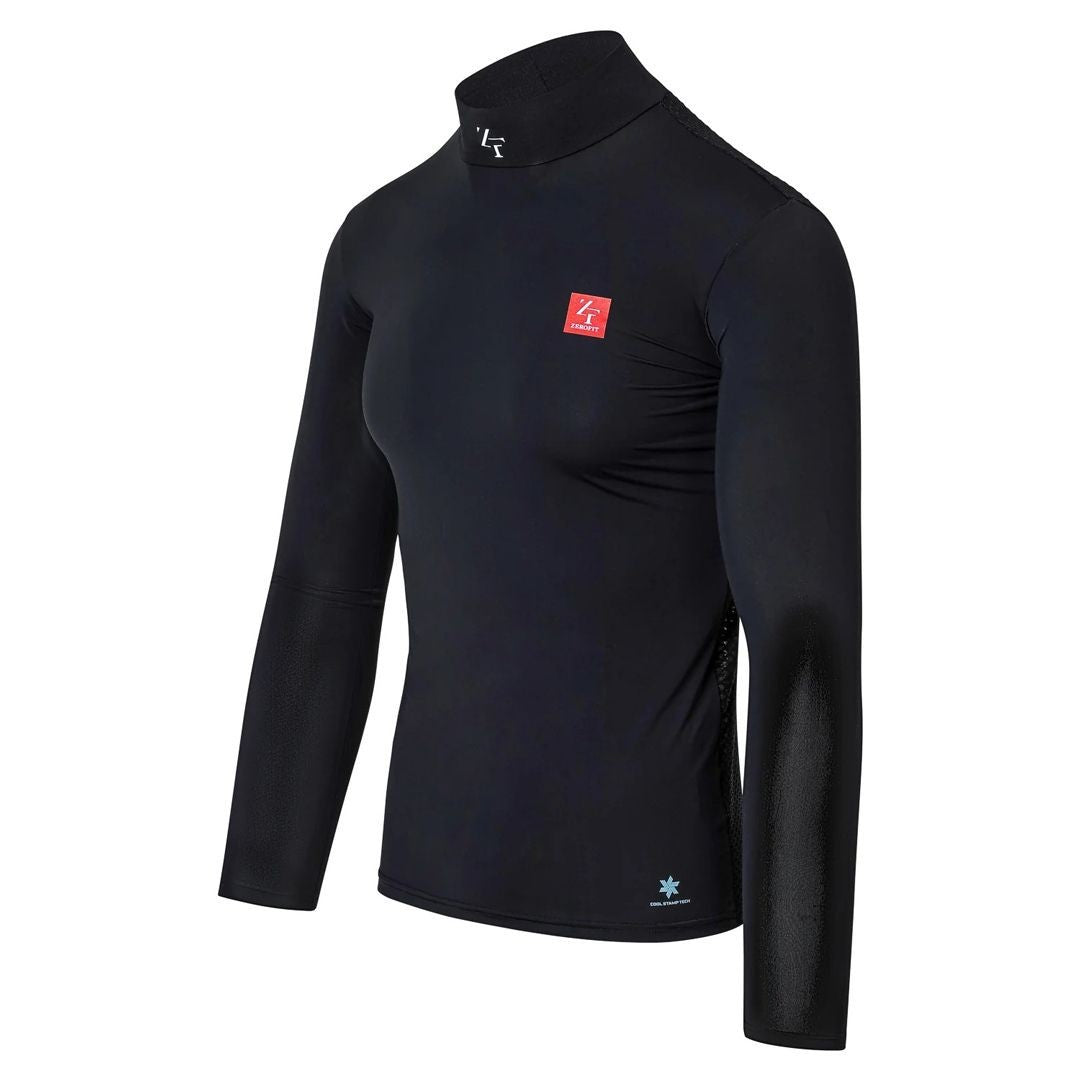 ZeroFit IceSkin Cooling Wicking Baselayer Long Sleeve Top - Black