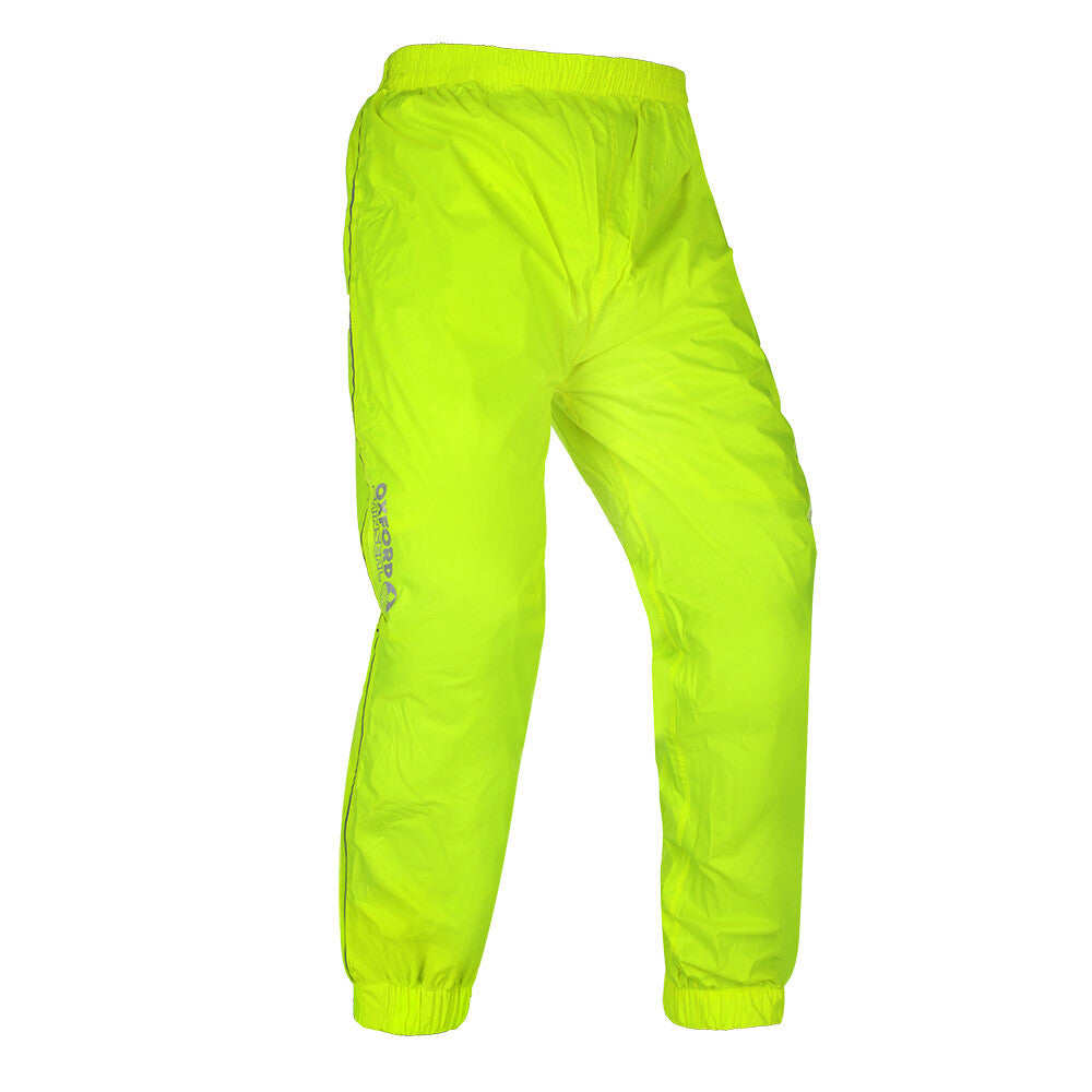 Oxford Rainseal Waterproof Motorcycle Motorbike Over Pants Trousers - Fluo