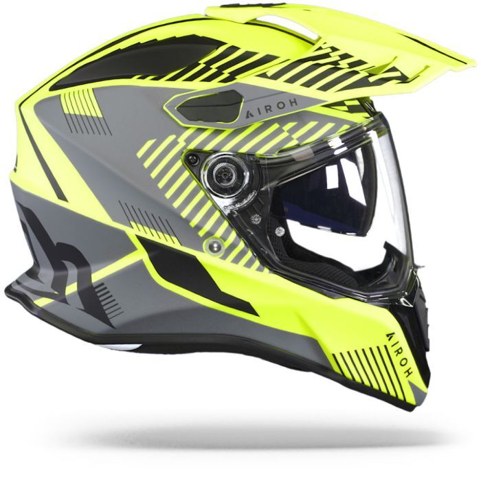 Airoh Commander Adventure ACU Gold Motorcycle Motorbike Helmet Matt Yellow