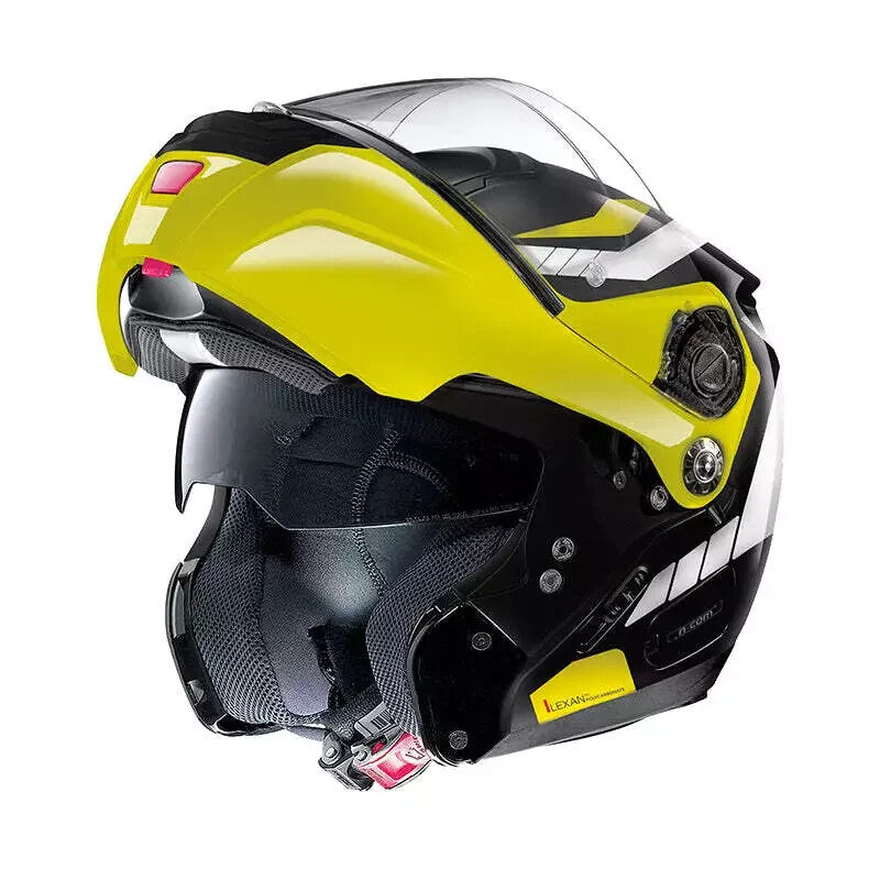 nolan grex flip up motorcycle helmet Nolan Grex G9.2 Steadfast N-Com Flip-Up Motorcycle Helmet Metal Black – Think Bike Gear