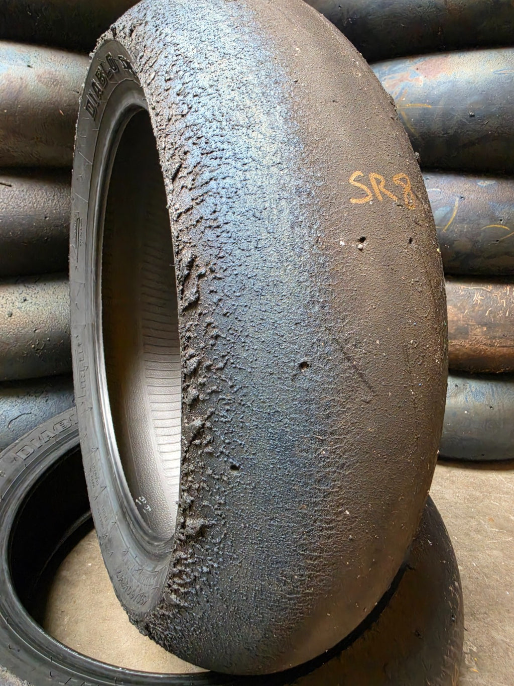 Pirelli Diablo Superbike SC0 190/60-17 Used BSB Scrub Motorcycle Tyre - SR8