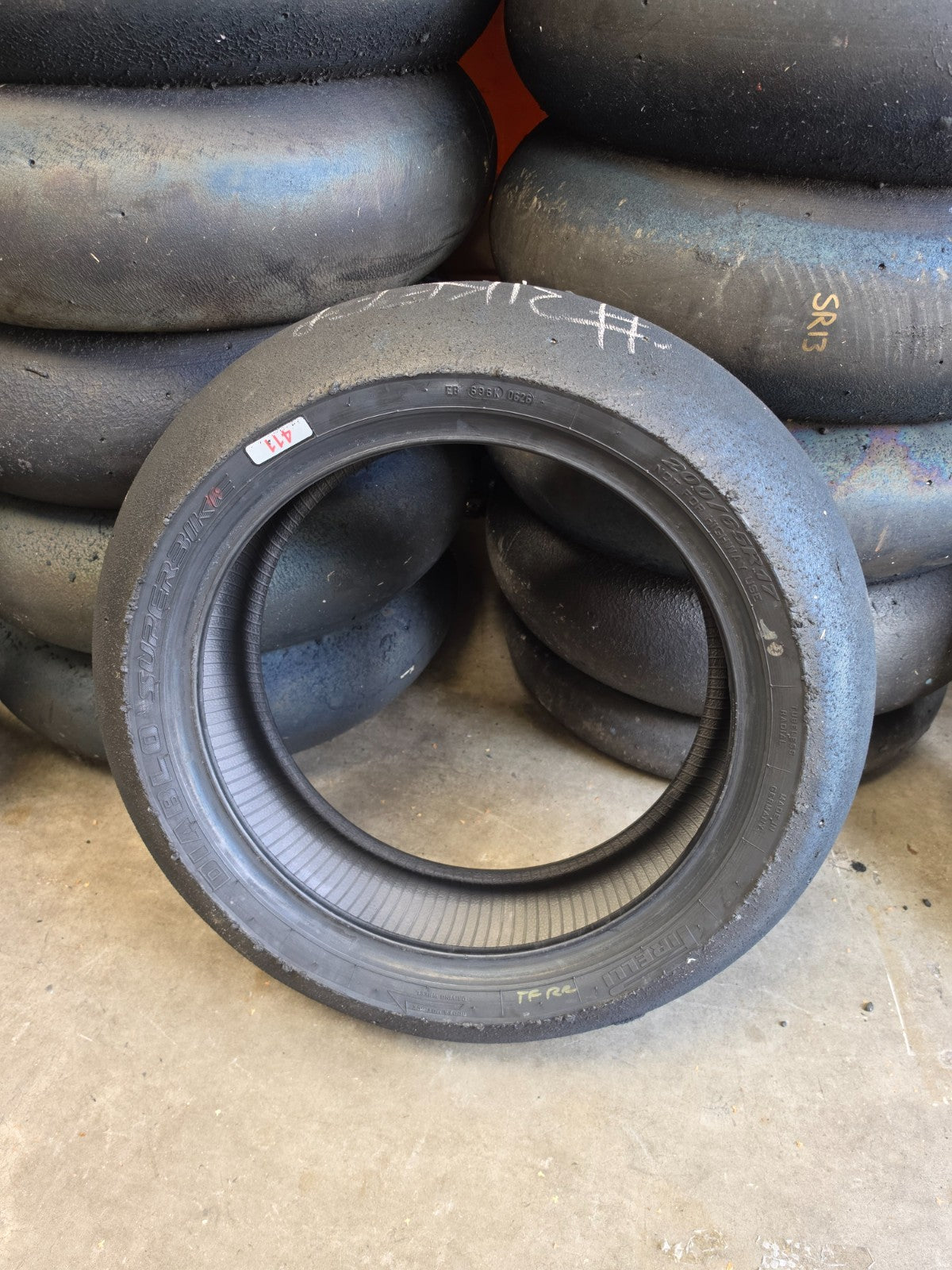 Pirelli Diablo Superbike SC1 200/60-17 Used BSB Scrub Motorcycle Tyre - RS7