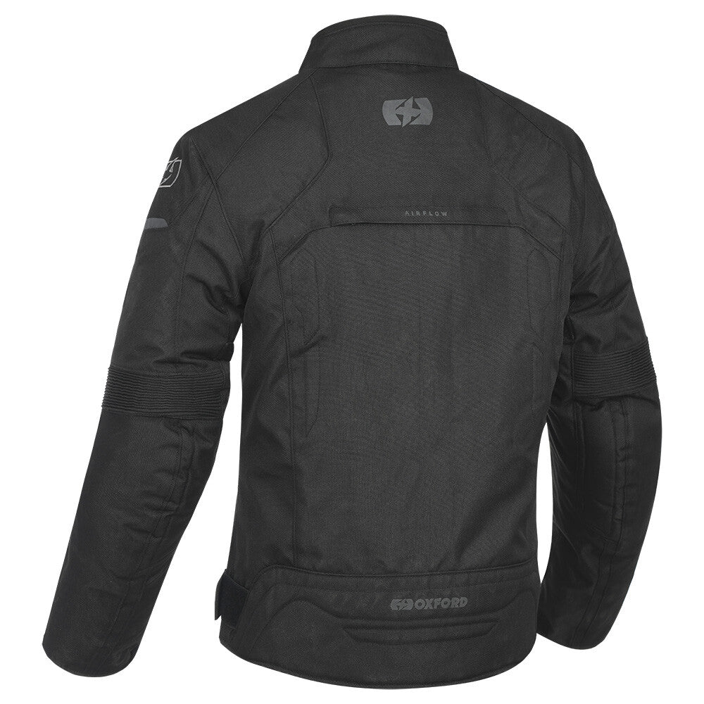 Oxford Delta 1.0 Short Waterproof Textile Motorcycle Motorbike Jacket Black