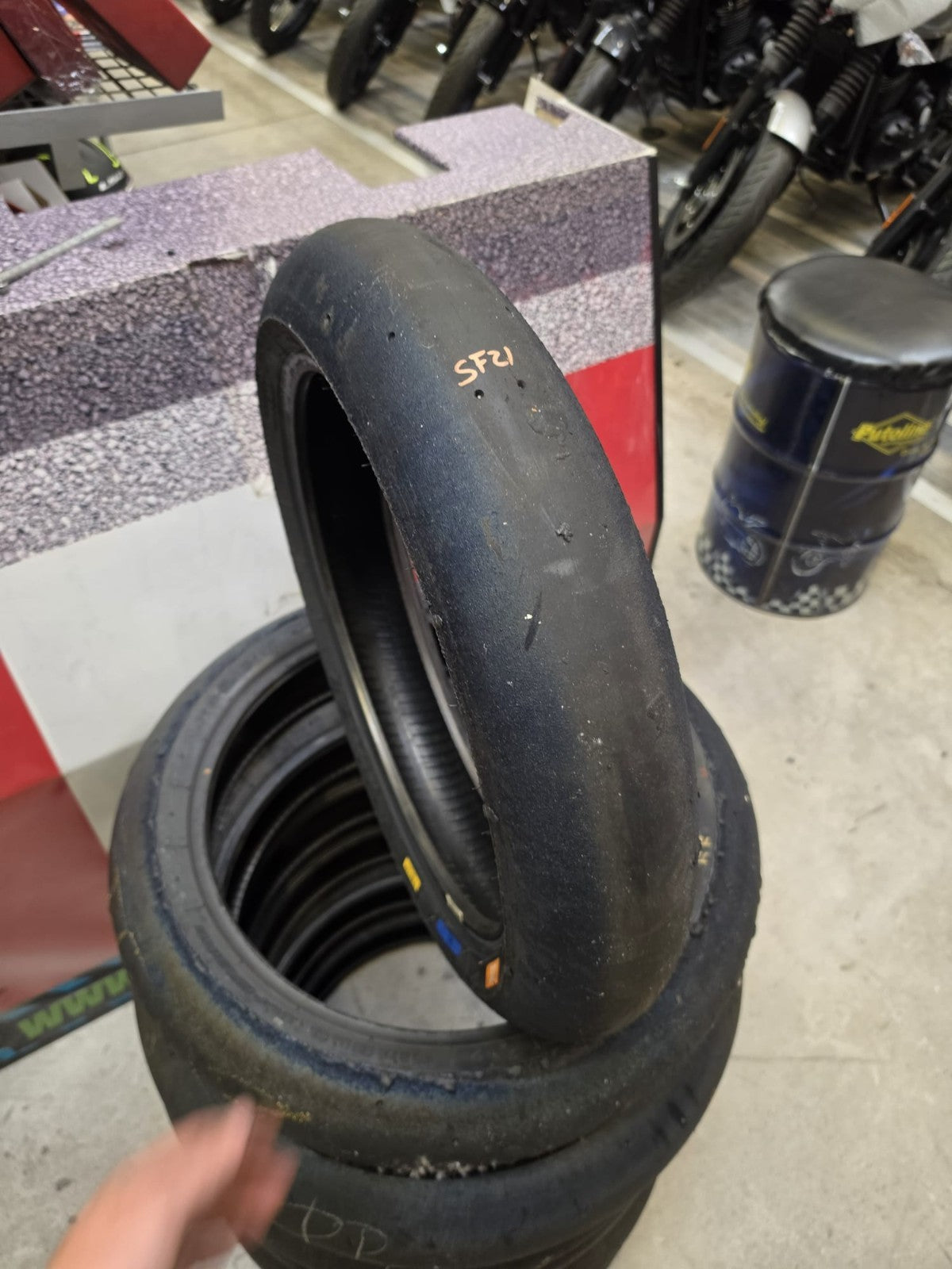 Pirelli Diablo Superbike SC1 125/70-17 Used BSB Scrub Motorcycle Tyre - SF21
