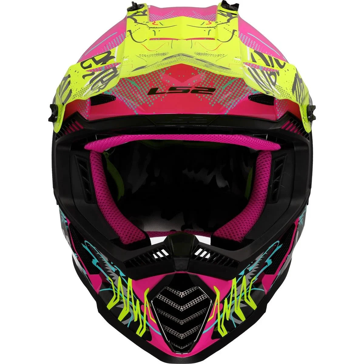 LS2 MX437 Fast Evo Mini 2 Kids ECE2206 MX Motocross Helmet Gorilla Purple