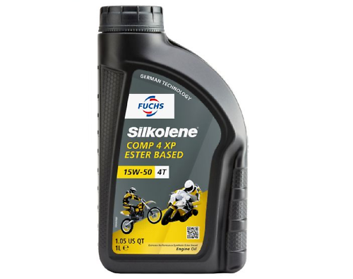 Silkolene Comp 4 15W-50 XP Synthetic Ester Based 4T Motorcycle Engine Oil - 1L