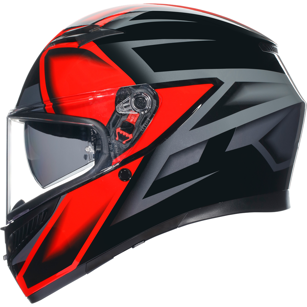 AGV K3 Compound Gloss Black Red ECE2206 Full Face Motorcycle Motorbike Helmet