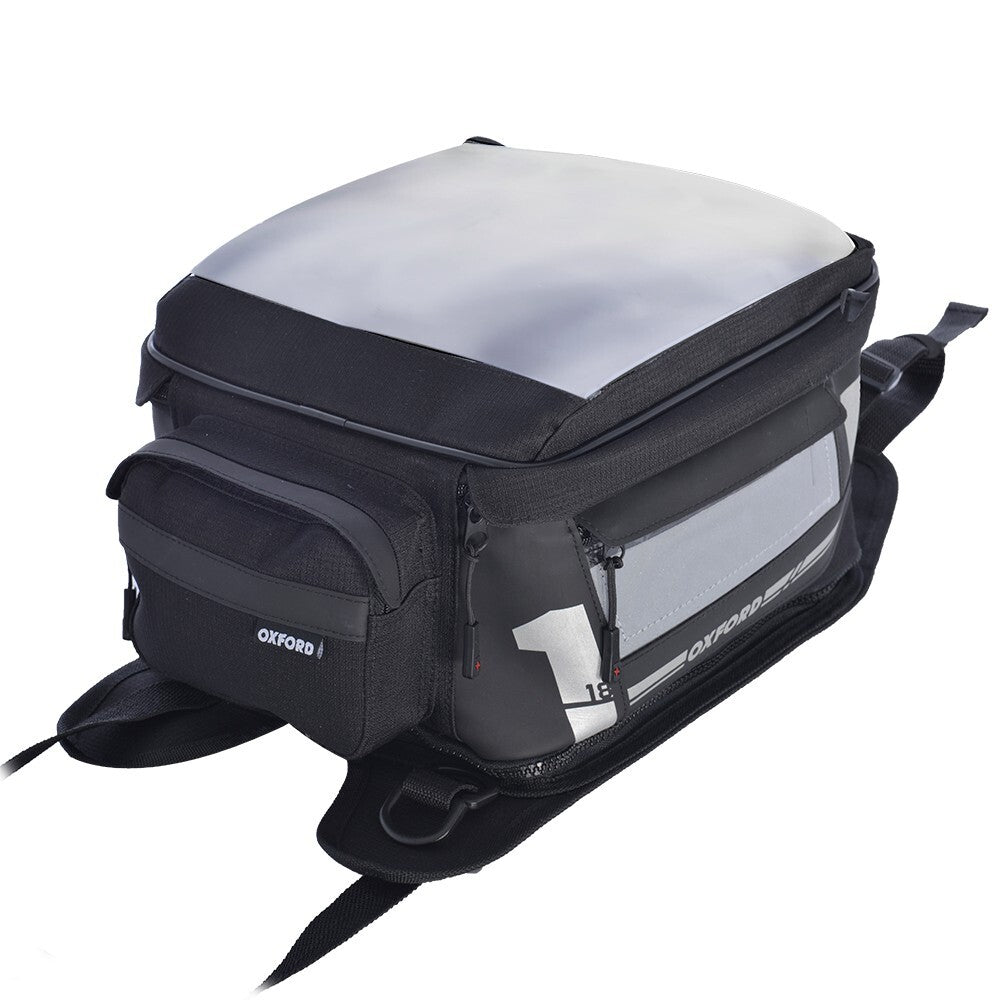 Oxford F1 Small 18 Litre Strap-On Motorcycle Motorbike Tank Bag Black