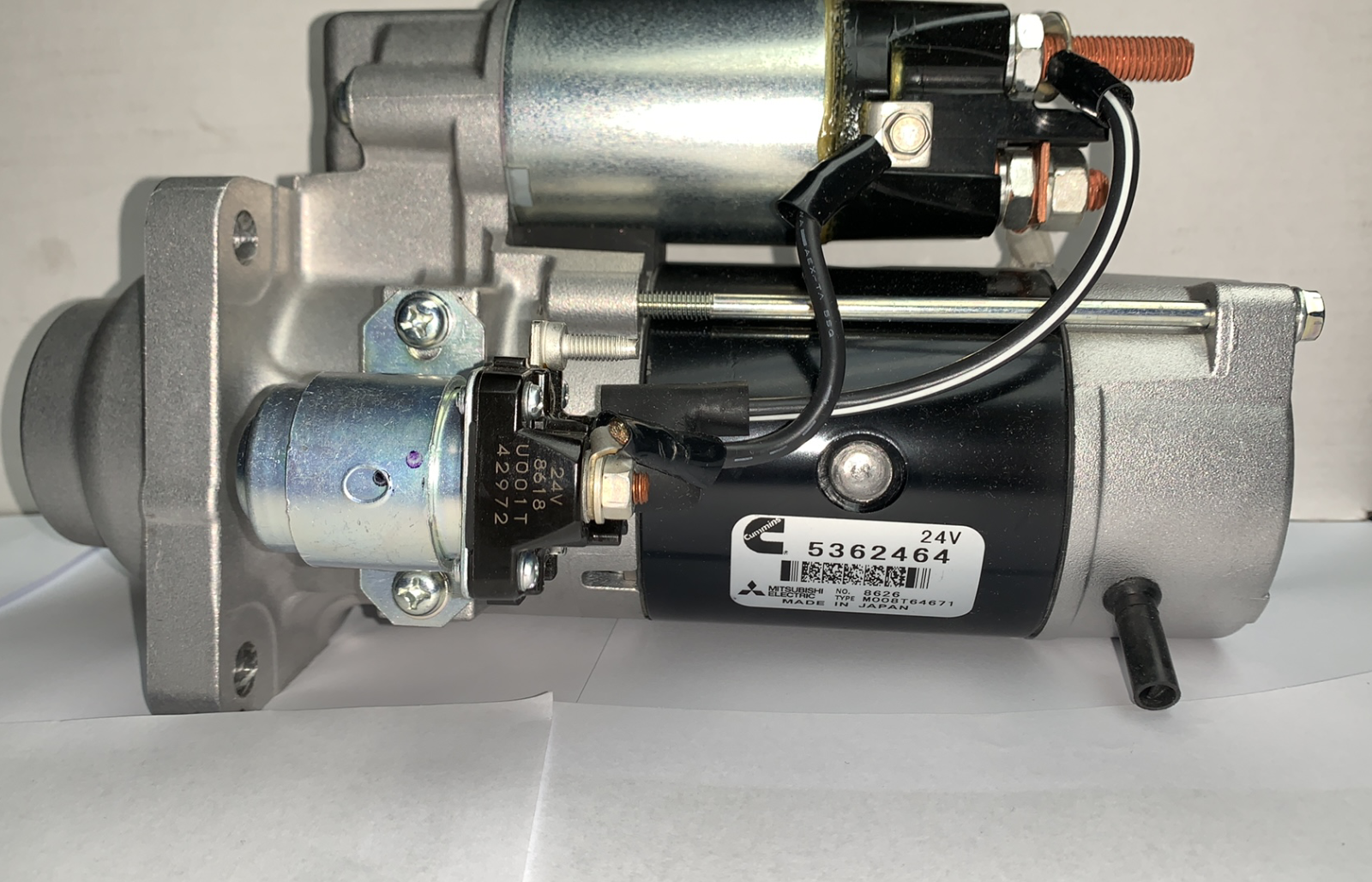 New Genuine Mitsubishi Starter Motor (24V) Manufactured by Cummins OEM 5362464RX
