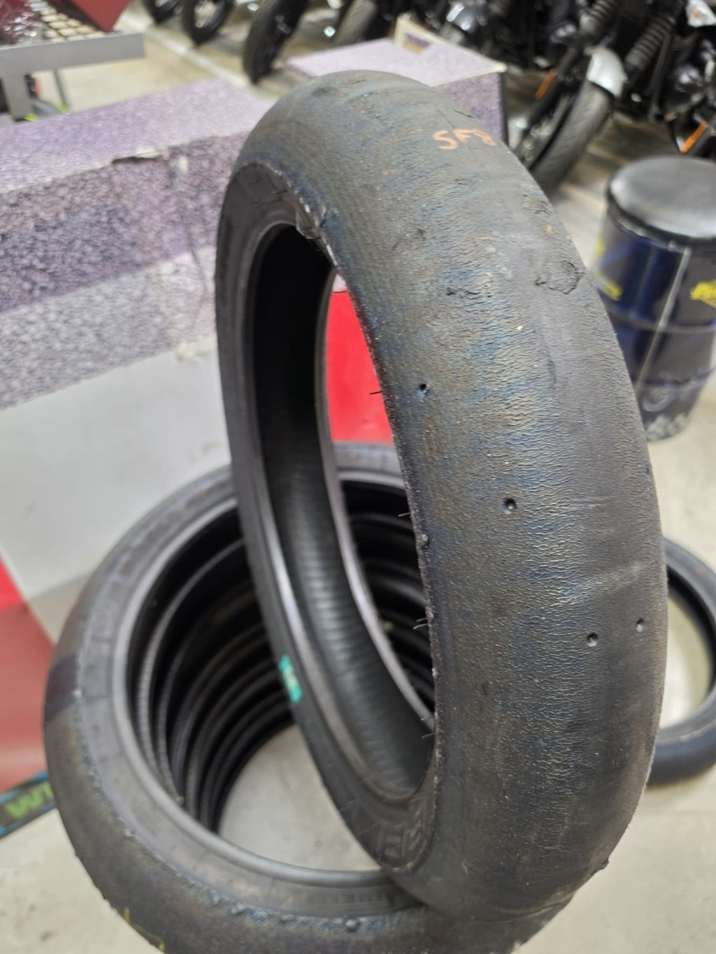 Pirelli Diablo Superbike SC2 125/70-17 Used BSB Scrub Motorcycle Tyre - SF8