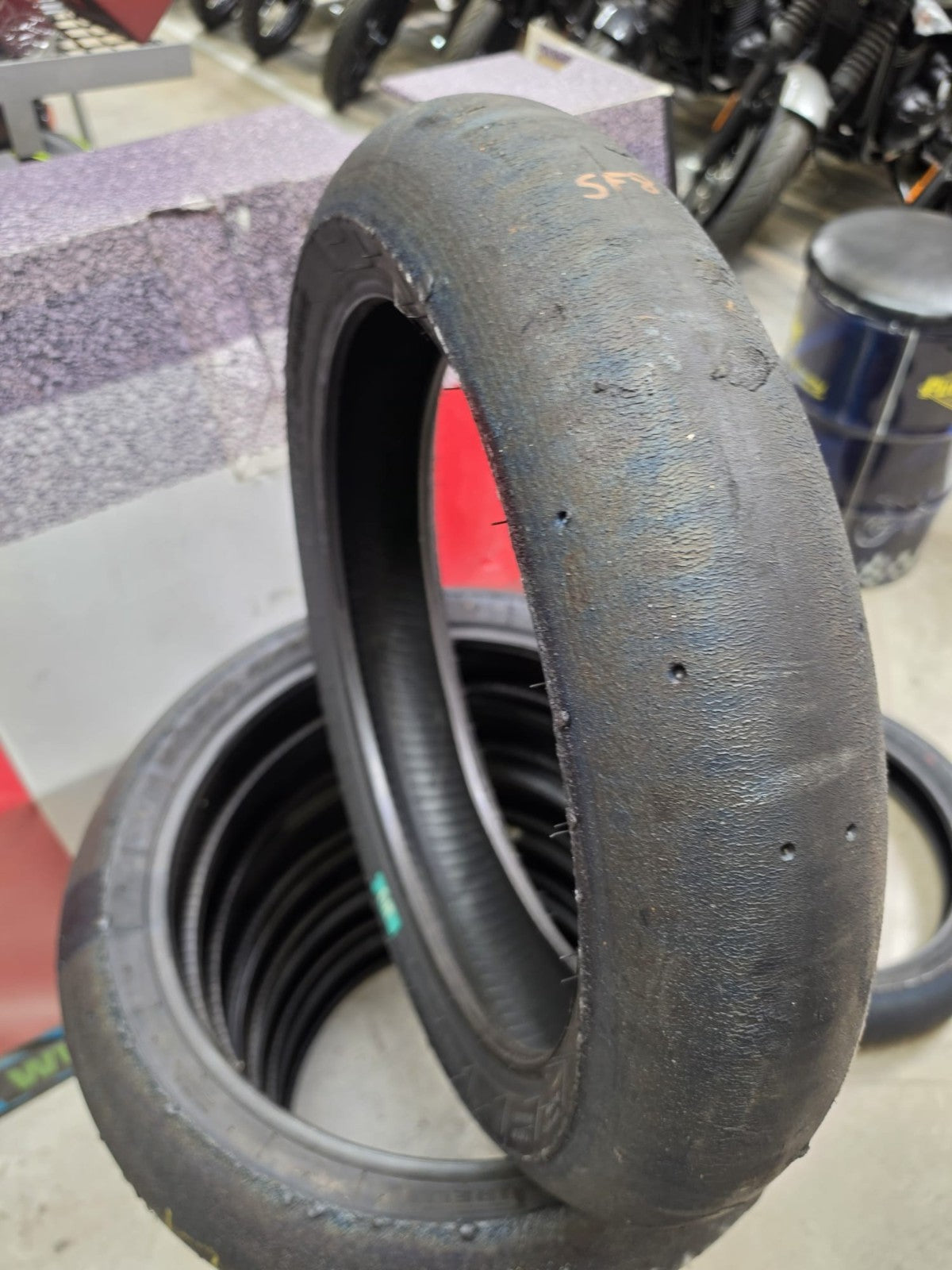 Pirelli Diablo Superbike SC2 125/70-17 Used BSB Scrub Motorcycle Tyre - SF8