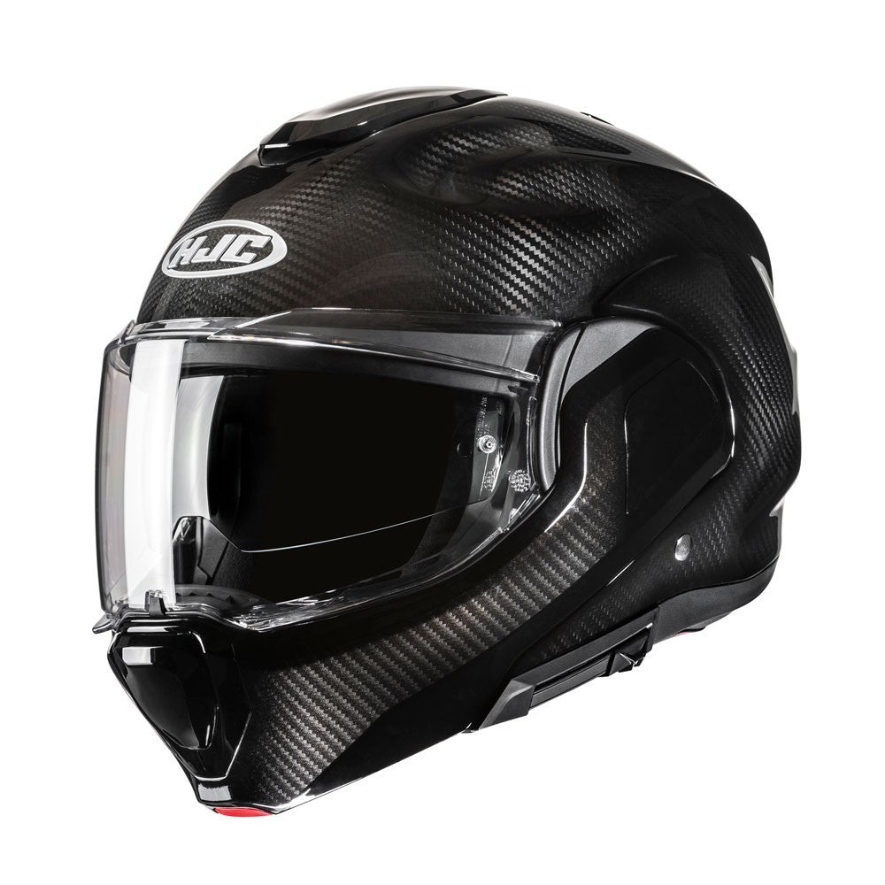 HJC F100 Carbon Fibre Gloss Modular Flip Over Urban Motorcycle Motorbike Helmet