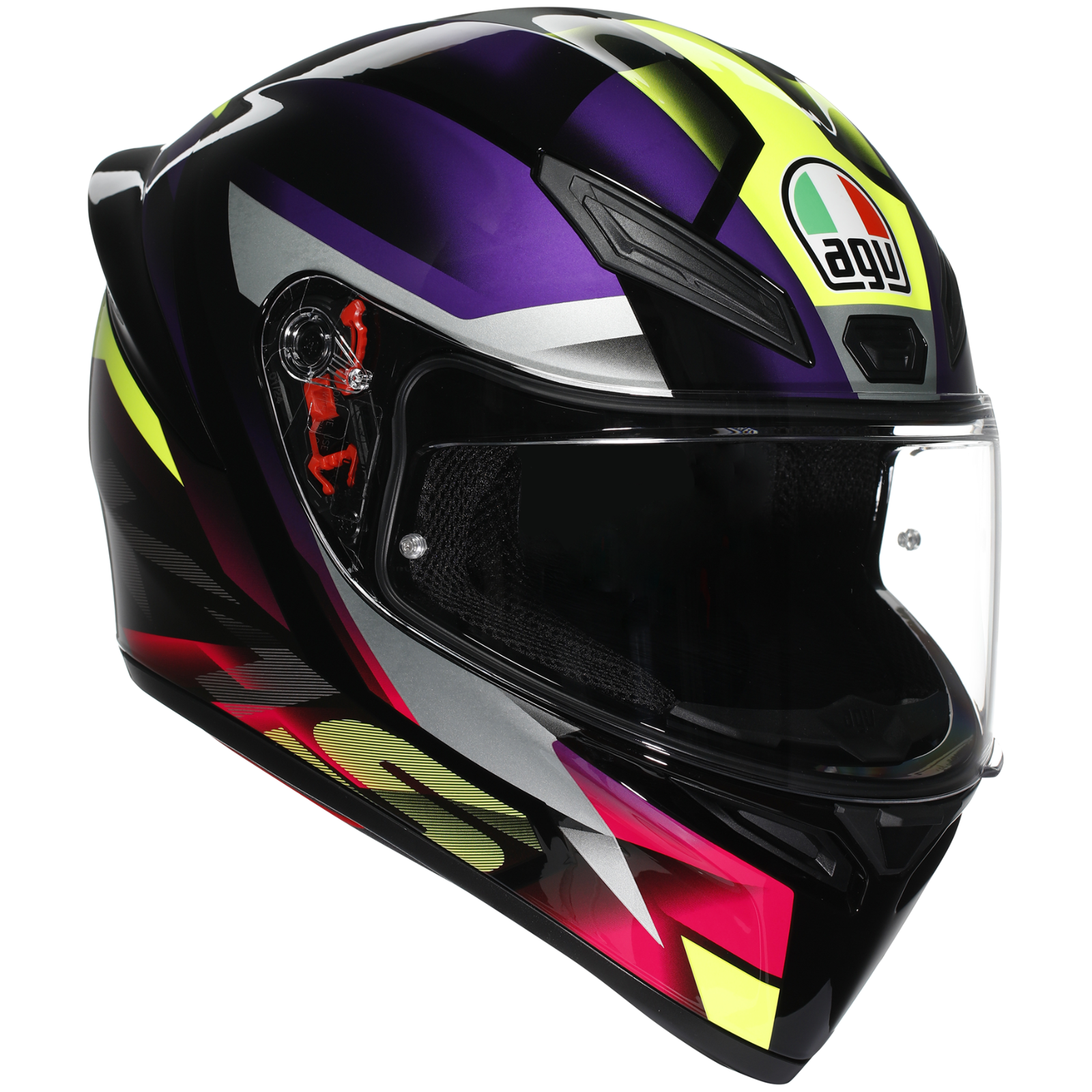 AGV K1S Fastlap Gloss Black Purple Pink ECE2206 Motorcycle Motorbike Helmet
