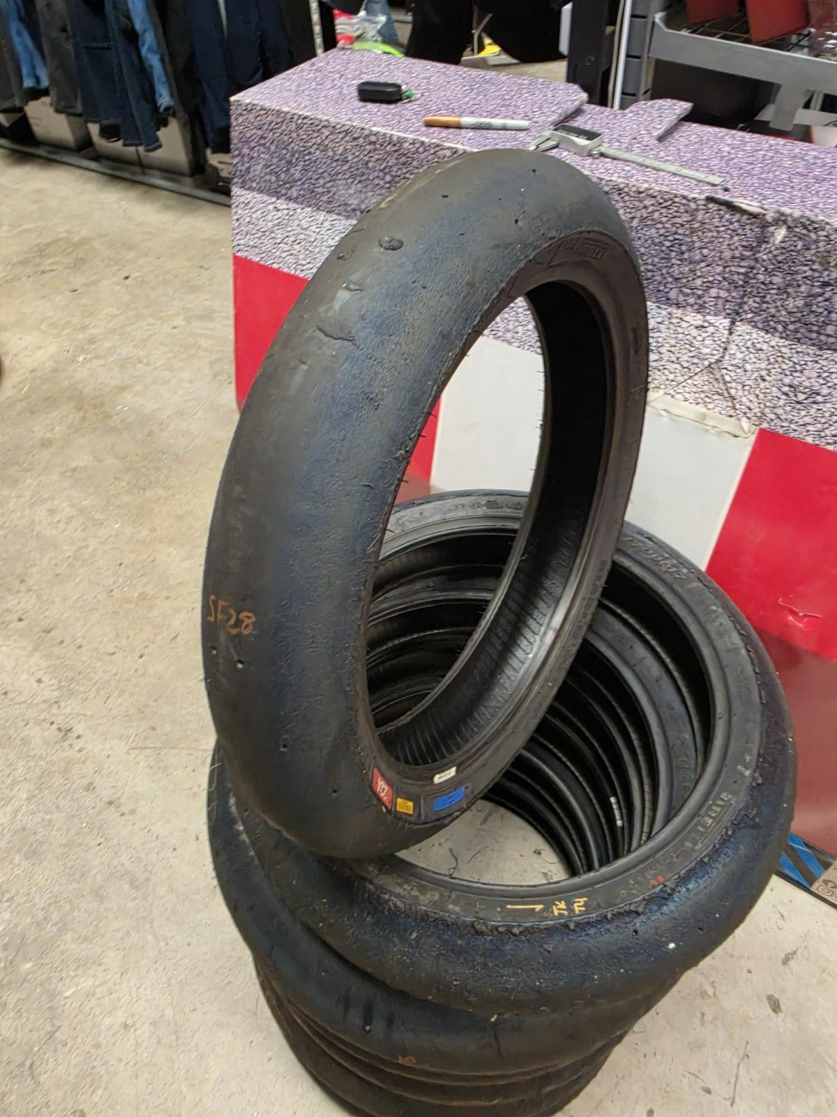Pirelli Diablo Superbike SC1 125/70-17 Used BSB Scrub Motorcycle Tyre - SF28