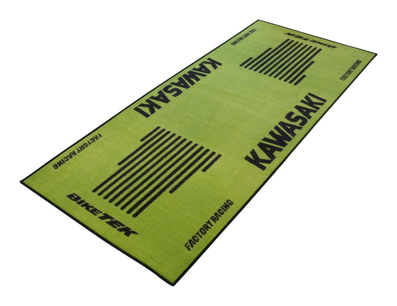 Bike Tek Kawasaki Motorcycle Motorbike Workshop Garage Mat Series 3 190x80cm