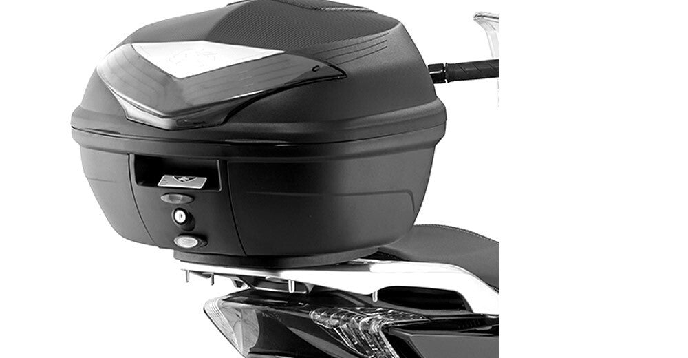 Kappa Motorcycle KGR46 Monokey Fibre Glass Black / Silver 46L Top Box / Side Box