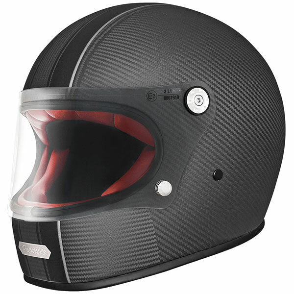 Premier Trophy Carbon T9 Classic Retro Style Motorcycle Motorbike Helmet Carbon
