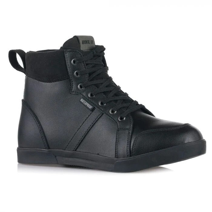 Bike It Sneeka Low-Cut Trainer Waterproof Leather Motorcycle Motorbike Boots