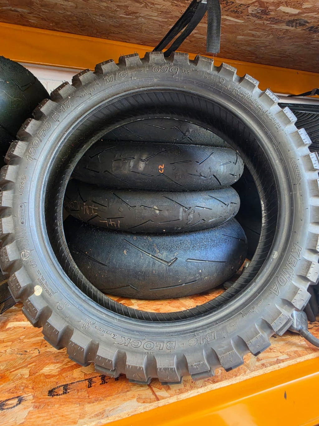 Kenda Big Block 150/70-12 K784 part worn rear tyre