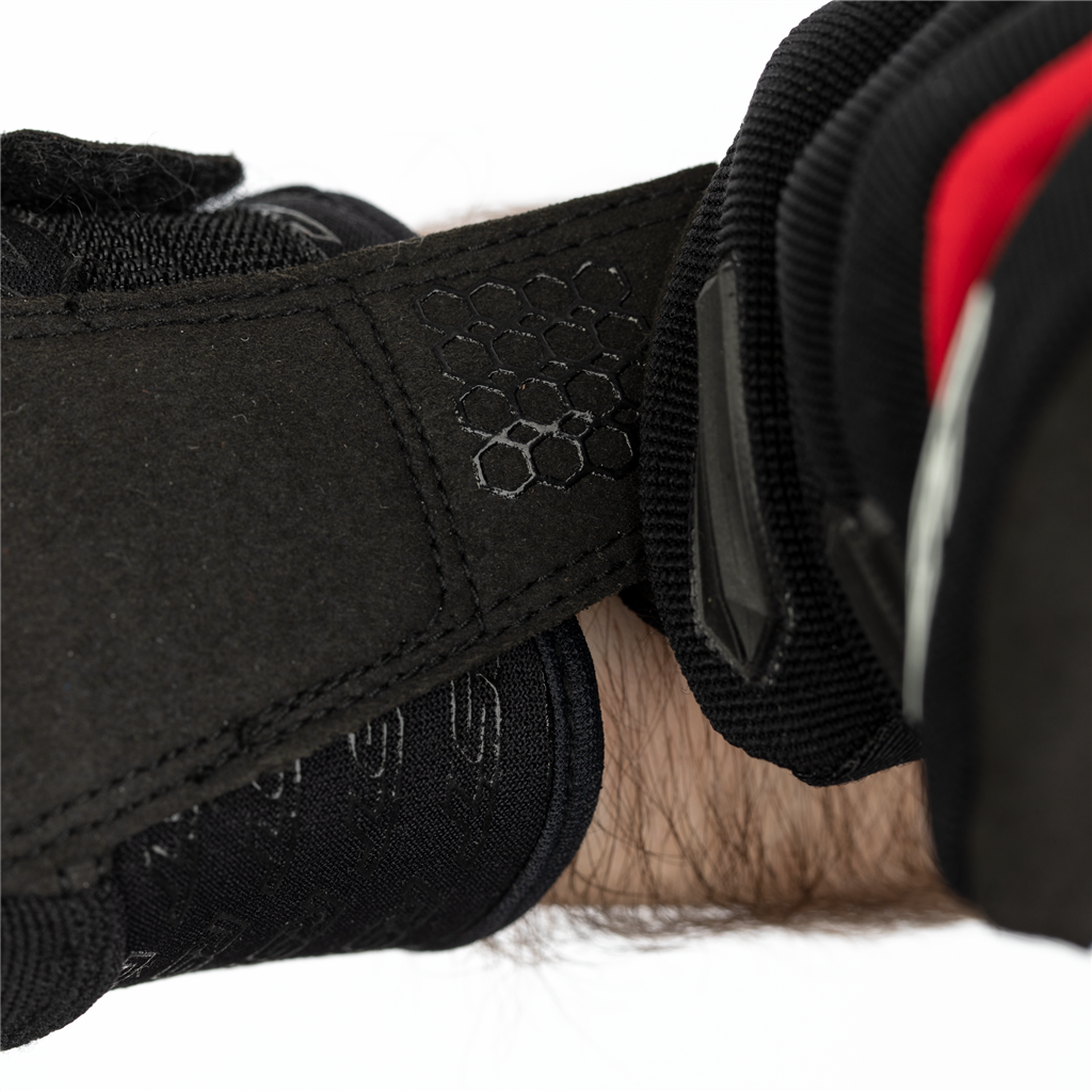 RST Rider CE Motorcycle Motorbike Short Lightweight Textile Gloves - Black Red