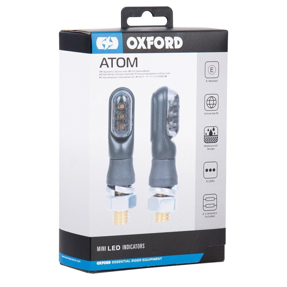 Oxford ATOM Motorcycle Motorbike LED Mini Indicators (incl. 2 resistors)