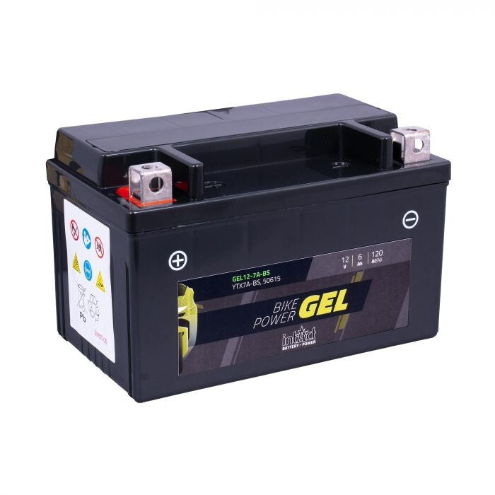intAct YTX7A-BS Gel Bike-Power Motorcycle Motorbike Factory Activated Battery